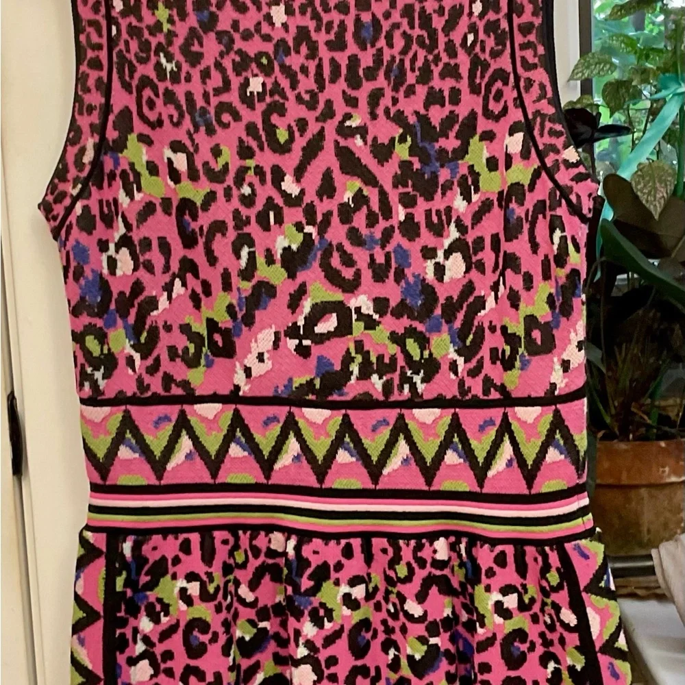MISSONI Black and Pink A-Line Mini Dress Sleeveless - Picture 5 of 11